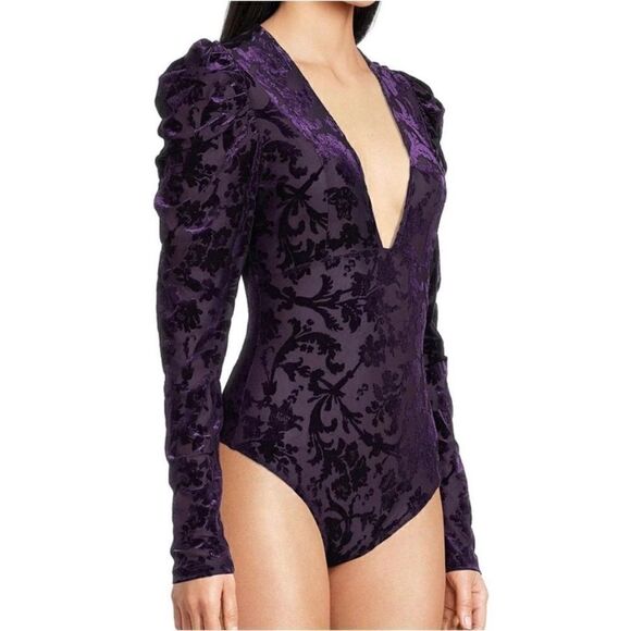 NWT Free People Magic Hour Bodysuit in Deep Sea Combo, Size Small - Picture 13 of 16